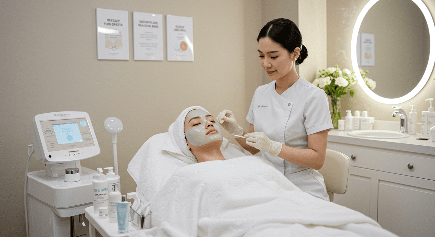 jelly mask facial applicatio genesis medspa - jelly mask facial applicatio