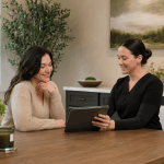Med spa provider reviewing treatment options with a client