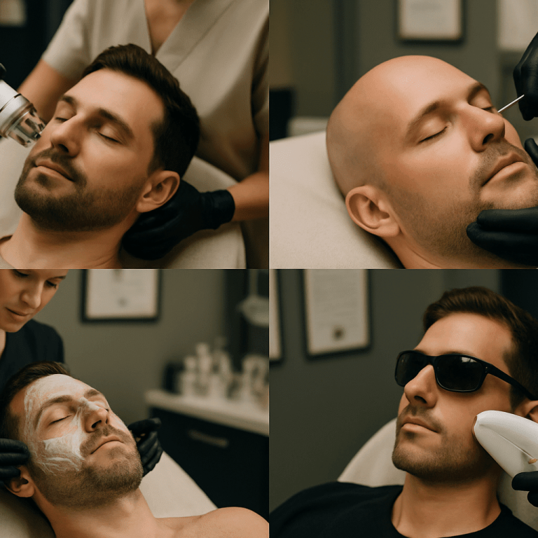 2025 07 genesis medspa.com men facial treatments collage