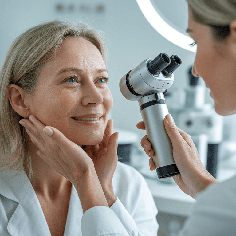 fade sun damage dermatology exam