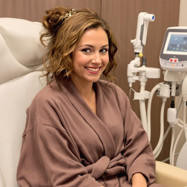 woman in treatment room laser skin resurfacing treatments scaled